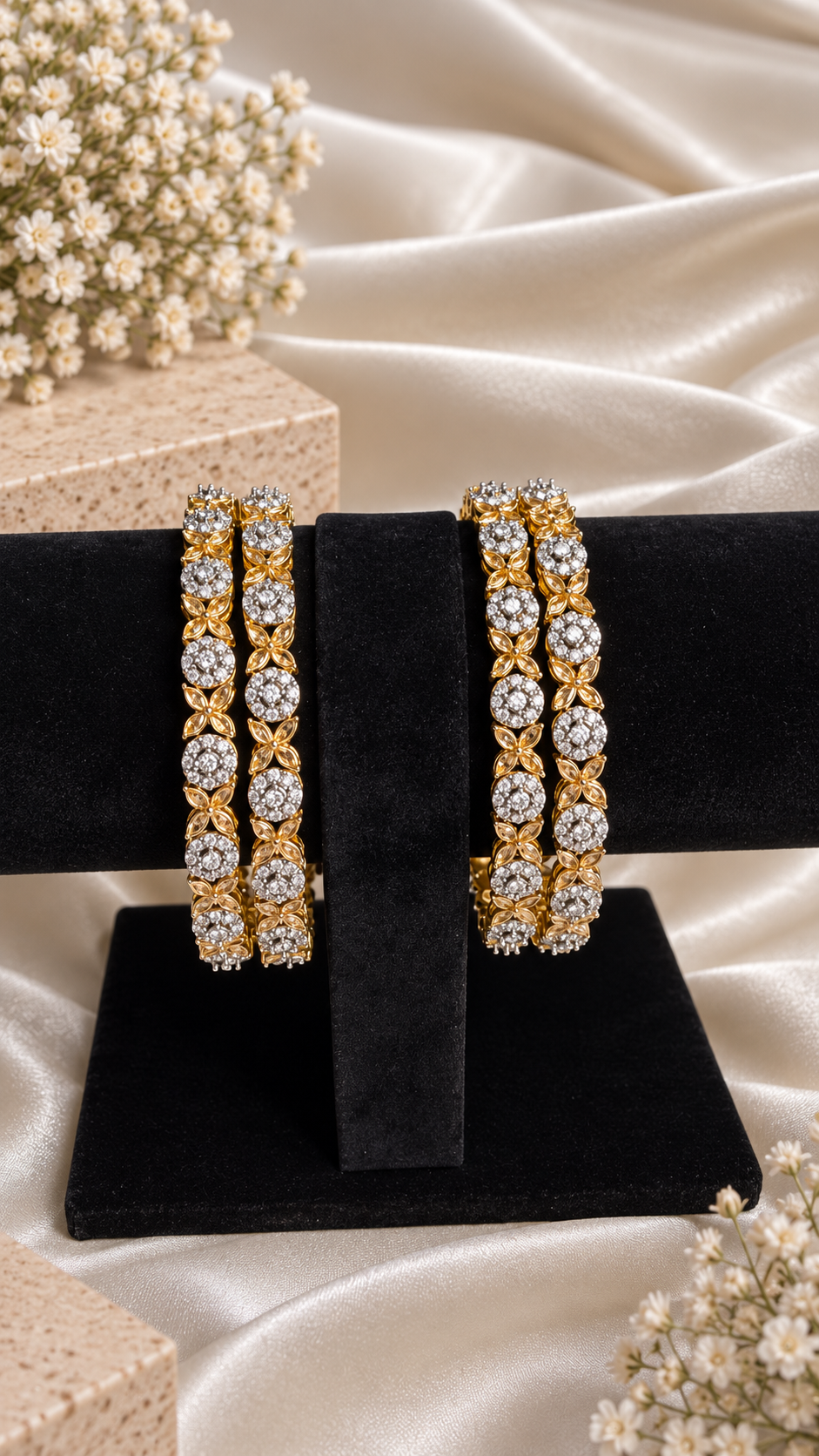 Aurora Duo Kundan Bangle Set