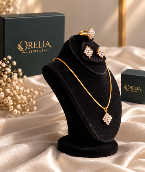 Celine Diamond Pendant Set