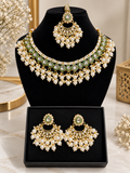 Emerald Meenakari Pearl Set