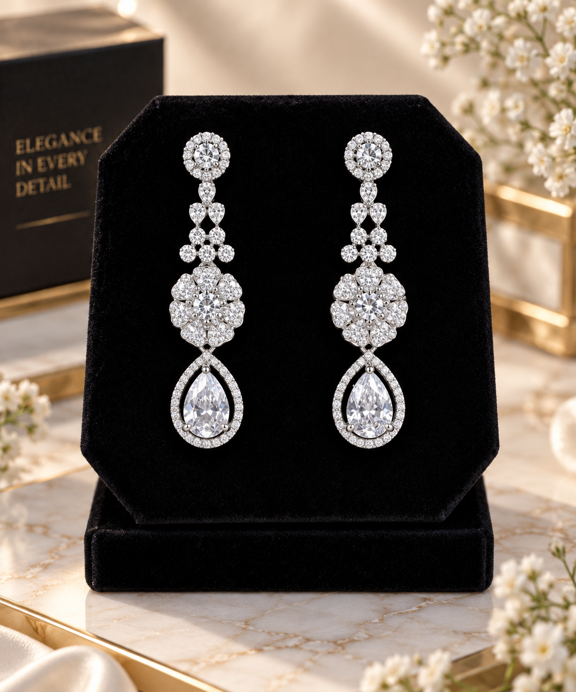 Snowflake Drop Earrings