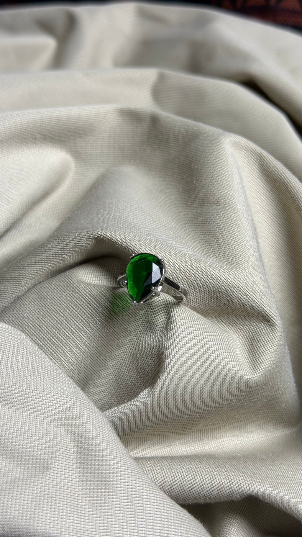 The Emerald Drop Ring