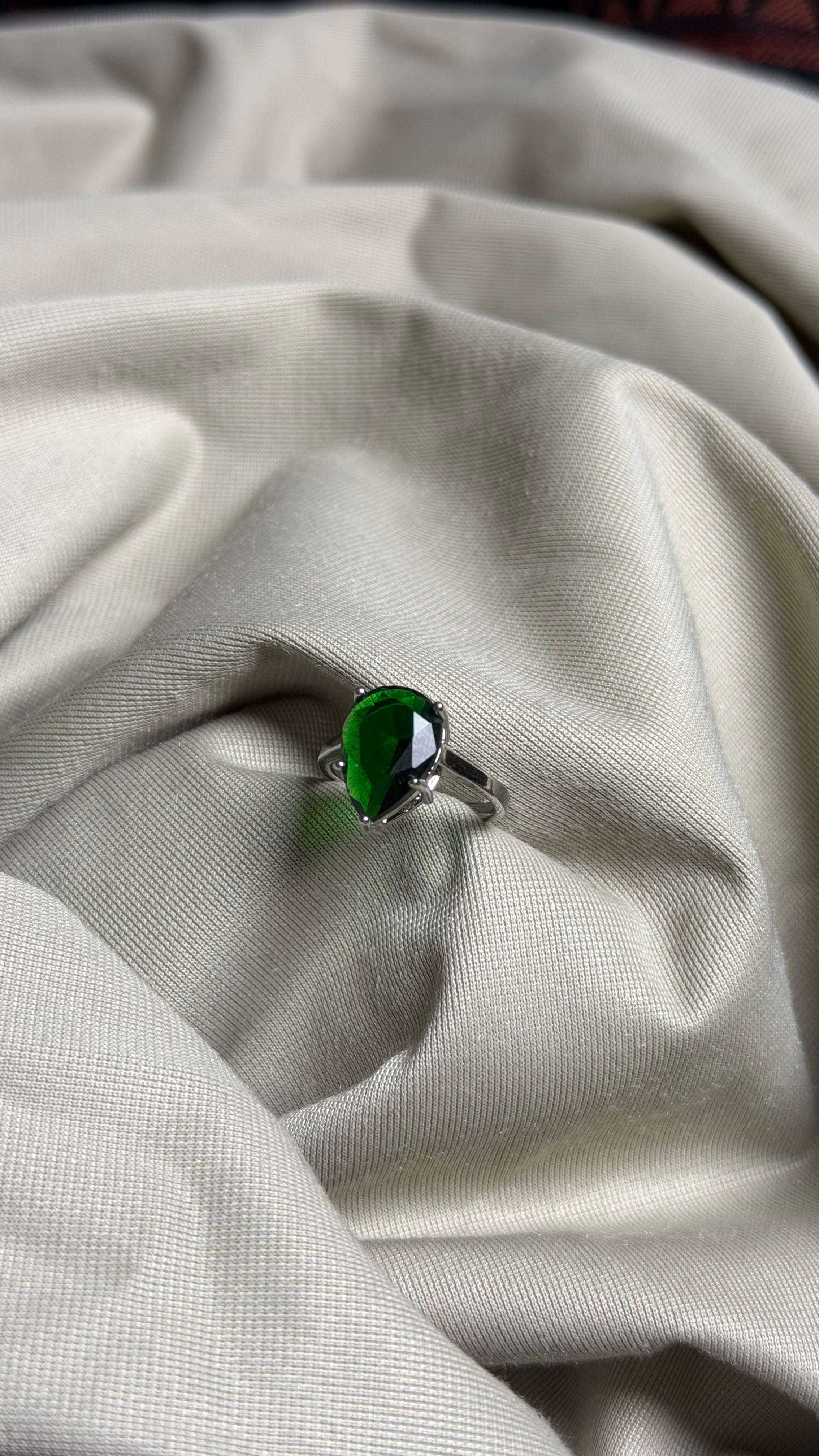 The Emerald Drop Ring