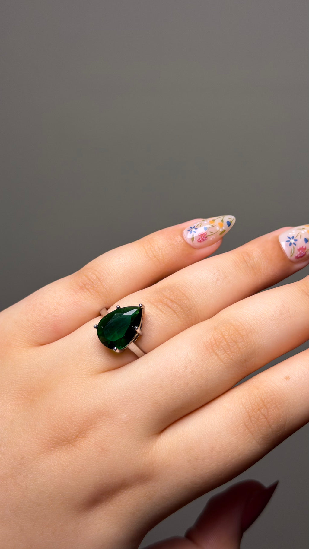The Emerald Drop Ring