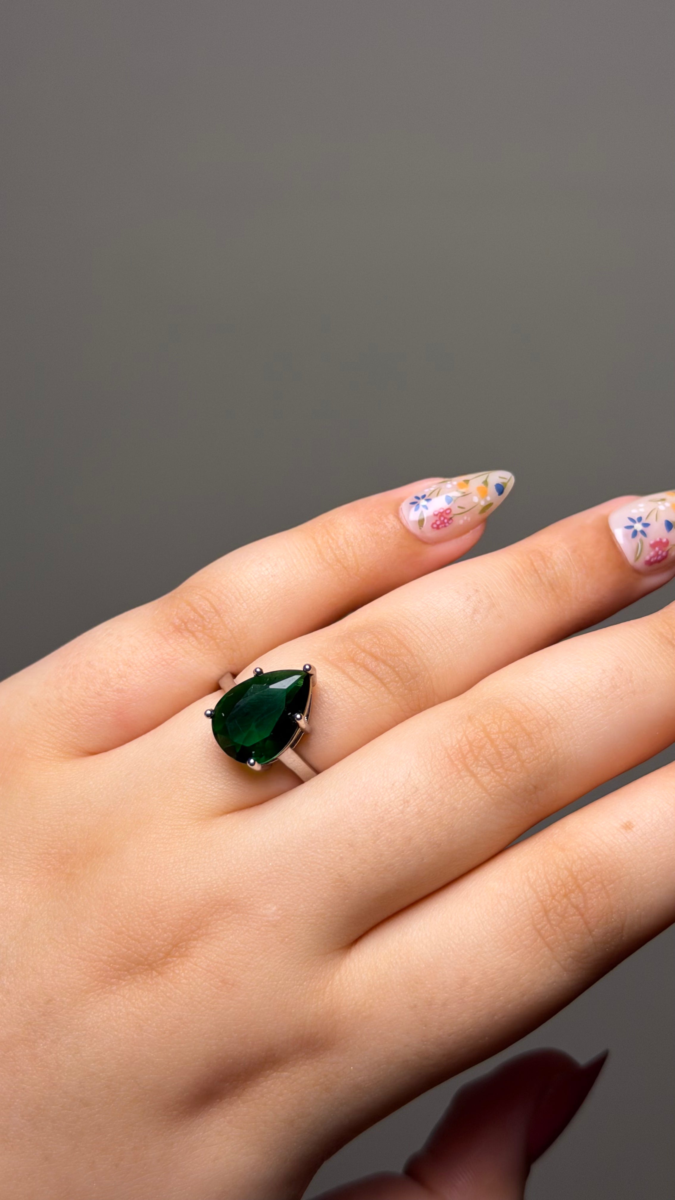 The Emerald Drop Ring