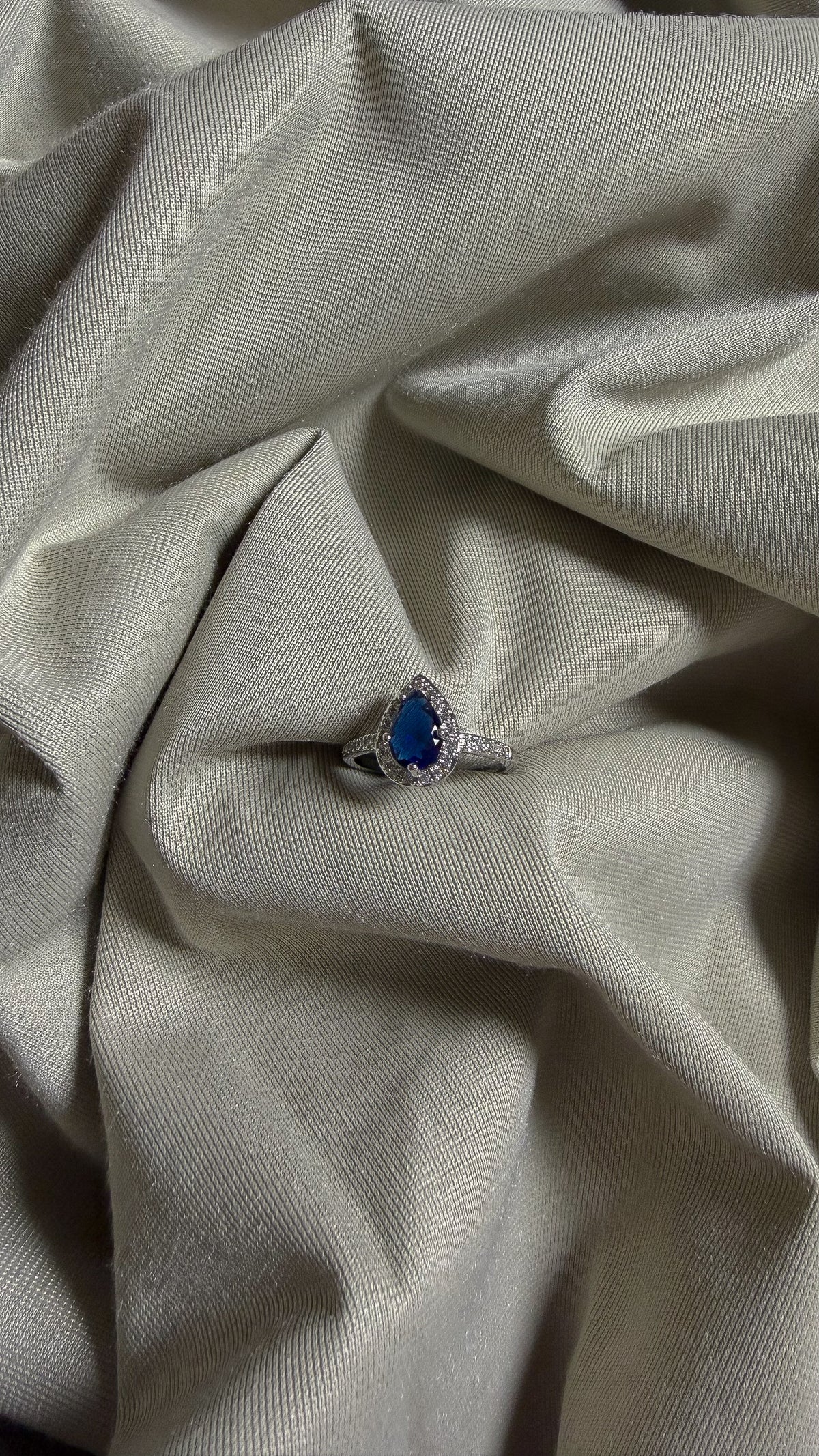 Sapphire Teardrop Ring