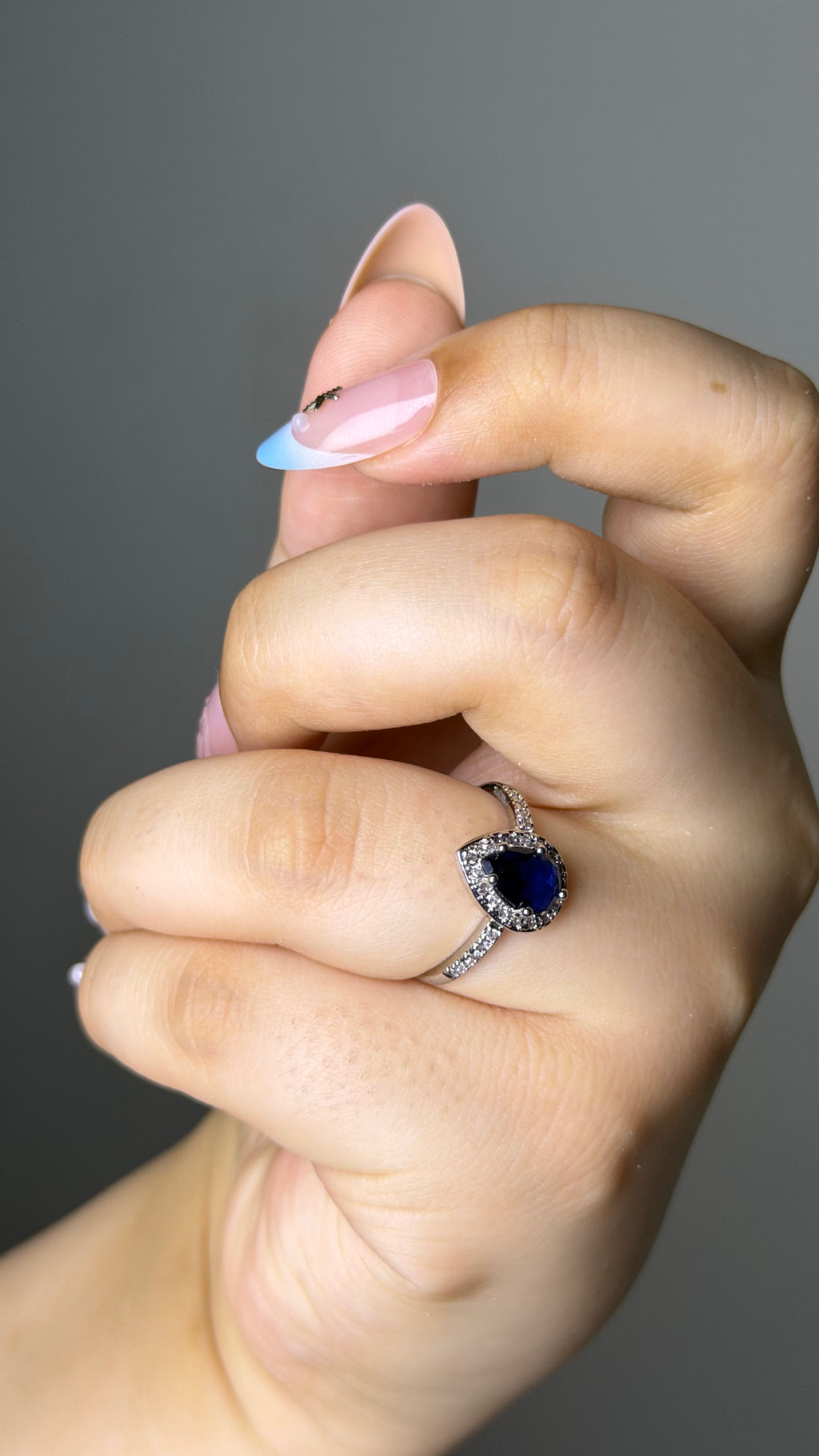 Sapphire Teardrop Ring